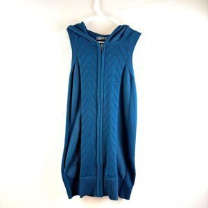 Title Nine Zip Front Dress Knit Winter Gorpcore Blue Outdoor Hike Size Womens M